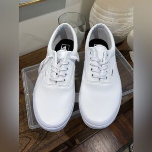 White Leather Vans Men’s Size 10 - Brand new